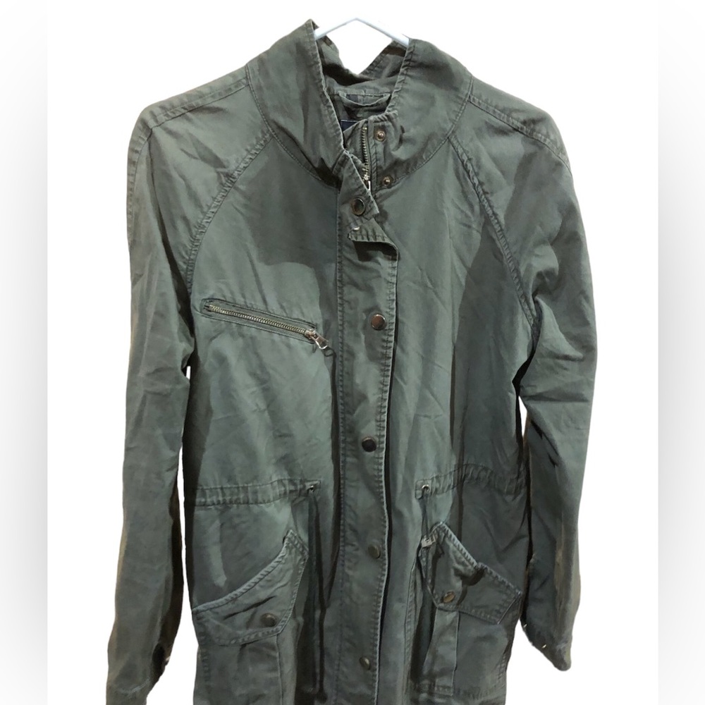 Revamped Outerwear by Sirens jacket khaki green Medium 100% cotton